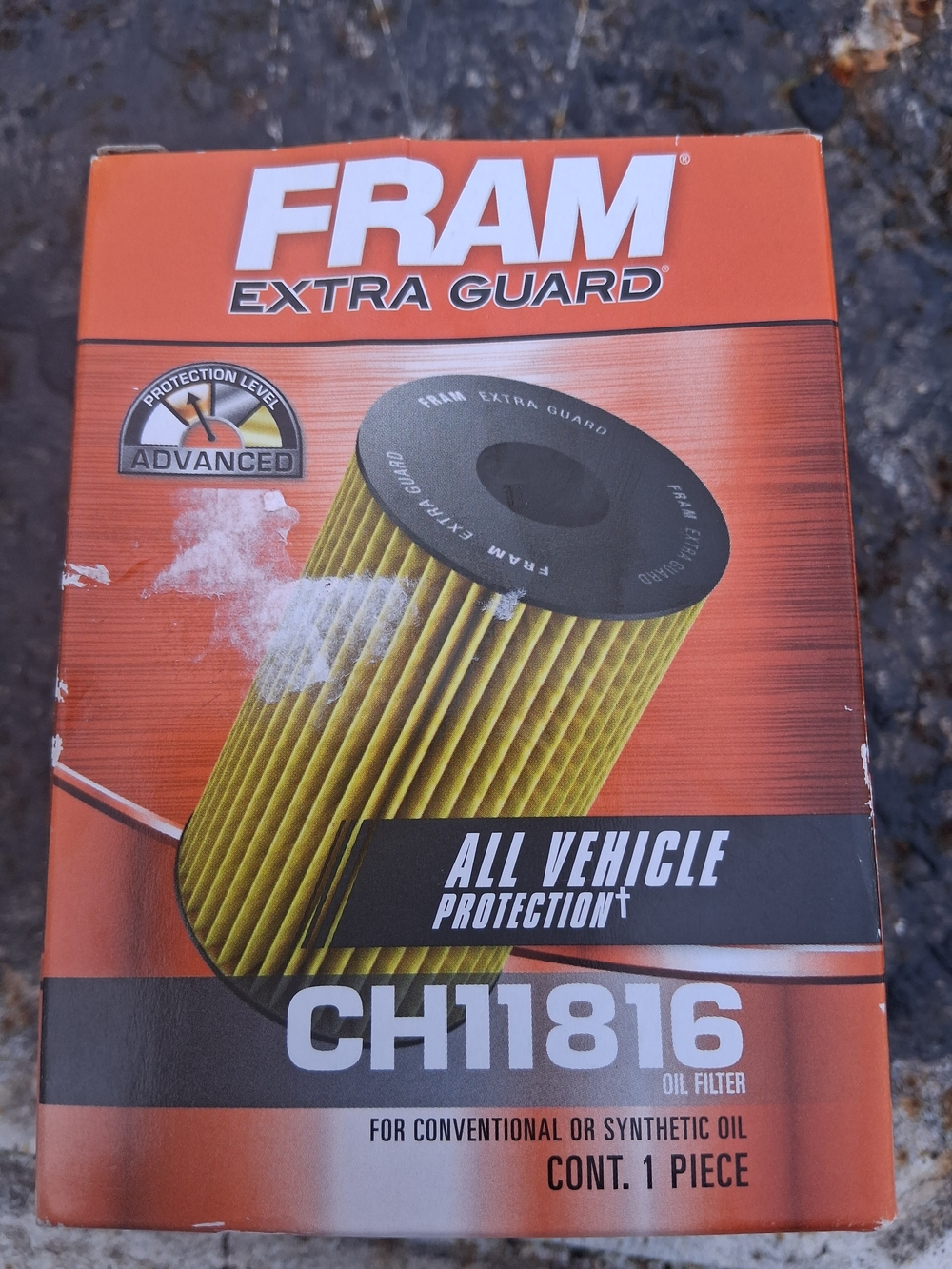 Extra Guard CH11816 Yellow Oil Filter - All Vehicle Protection Lot Of 3